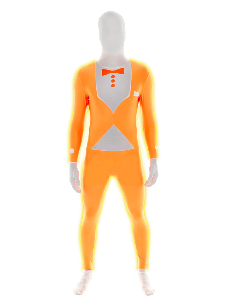 Orange Tuxedo Morphsuit Zentai Halloween